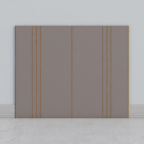 Elegant Low-Poly Gray Wall Panel 3D model