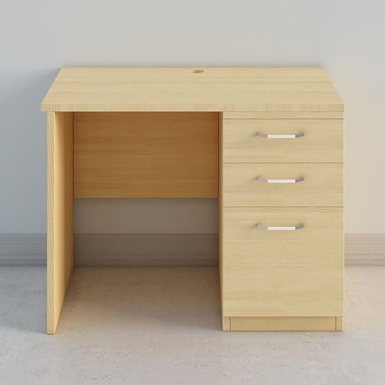 Wooden Office Desk 3D model for Modern Design