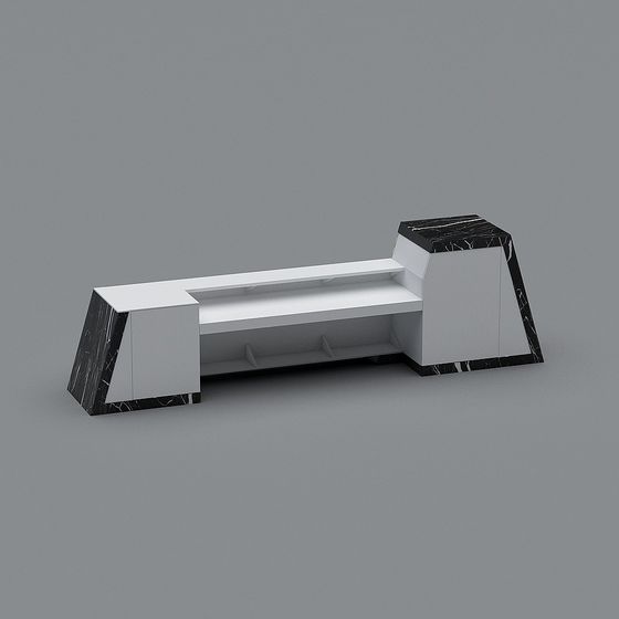 Urban Corner Marble Bench 3D model