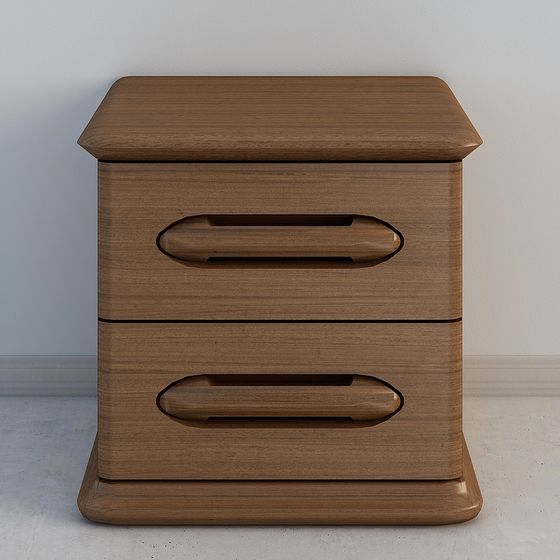 Chic Low-Poly Bedside Table 3D model for Modern Spaces