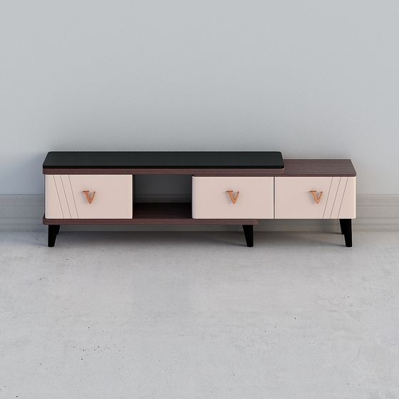 Mid-Century Modern TV Stand 3D model