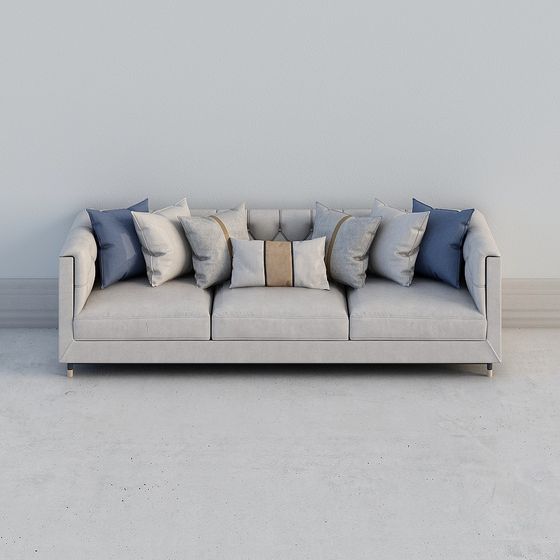 Modern Low-Polygon Sofa 3D model