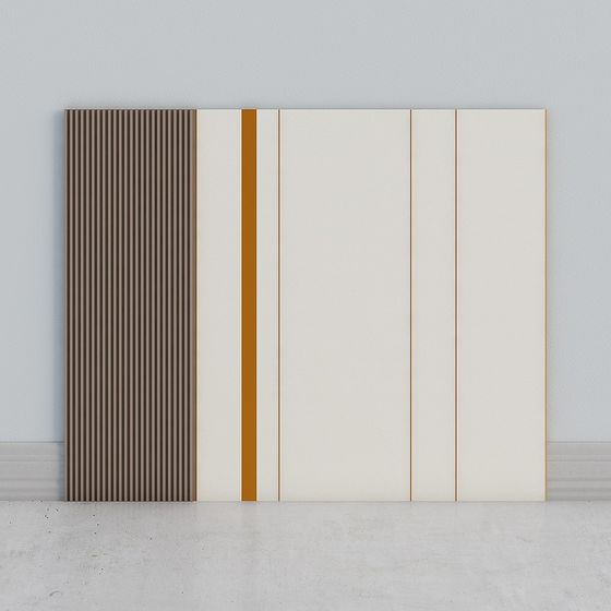 Stylish Striped Screen 3D model for Modern Interiors