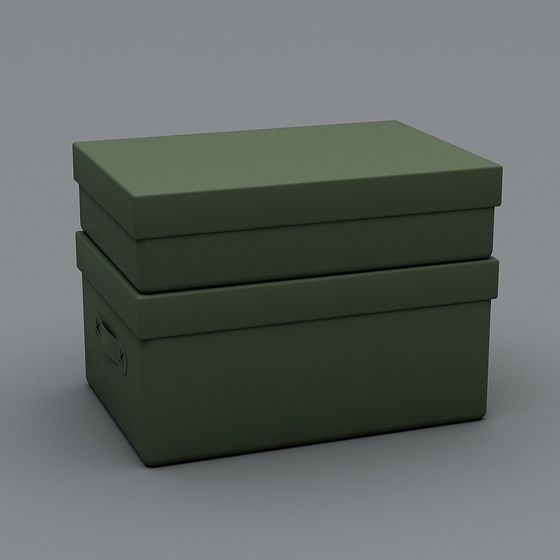 Military Green Storage Box 3D model