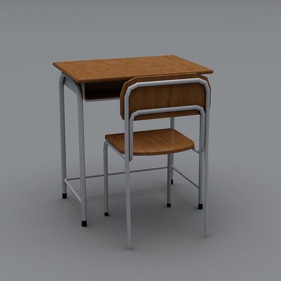 Stylish Desk and Chair 3D model for Creative Projects
