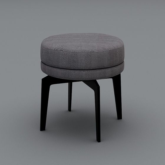 Modern Round Stool 3D model