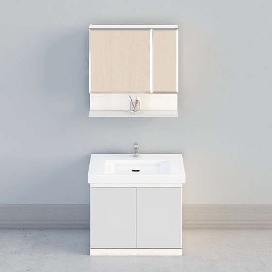 Minimalist Bathroom Cabinet 3D model