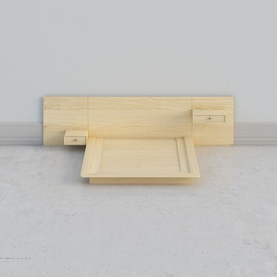 Stylish Wooden Nightstand 3D model