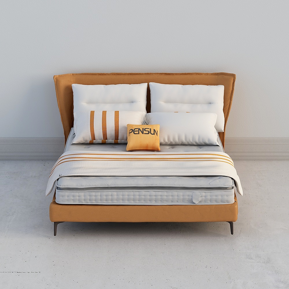 Pensun Bed 3D model - Elegant Modern Design