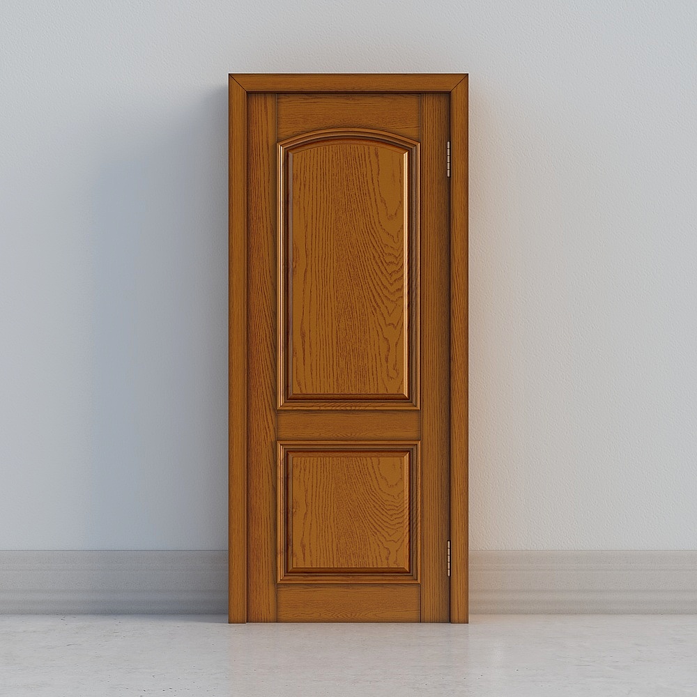 Elegant Low-Polygon Decorative Door 3D Model