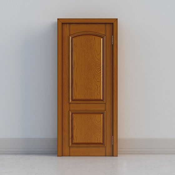 Elegant Low-Polygon Decorative Door 3D Model