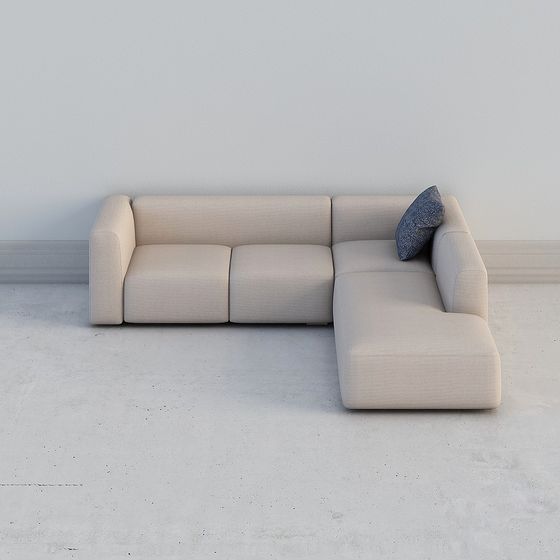 Modern Low Poly Sofa 3D model