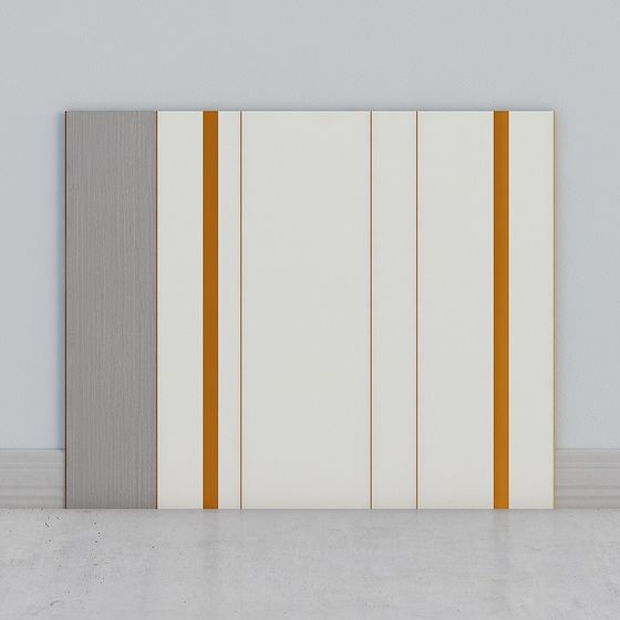 Striped Room Divider 3D model