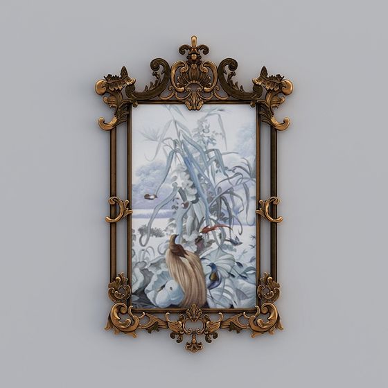 Classical Picture Frame 3D Model for Artistic Spaces