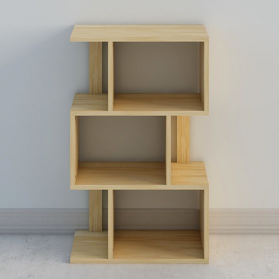 Modern Geometric Bookshelf 3D model