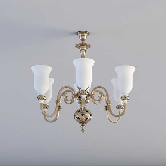 Vintage Charm Chandelier 3D model