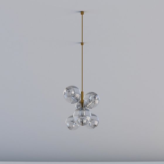 Elegant Modern Chandelier 3D model