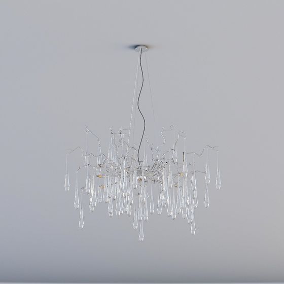 Low Poly Chandelier 3D model for Modern Interiors