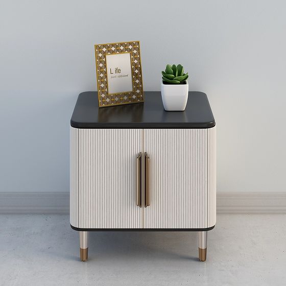 Chic Nightstand 3D model for Stylish Interiors