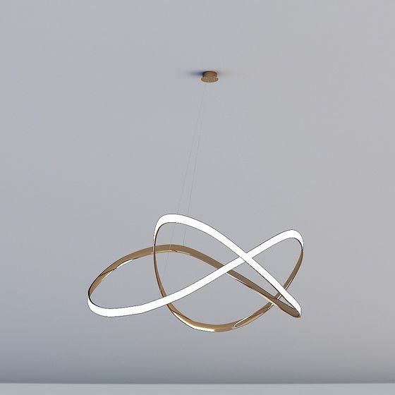 Luminous Intertwined Chandelier 3D model for Creative Projects