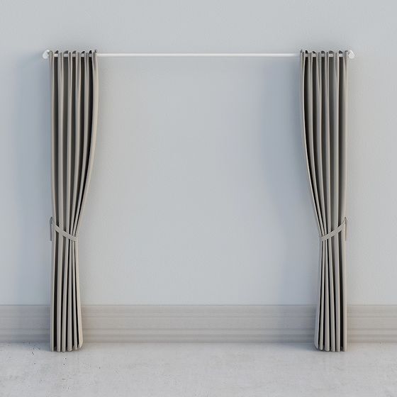 Low-Poly Elegant Curtain 3D Model