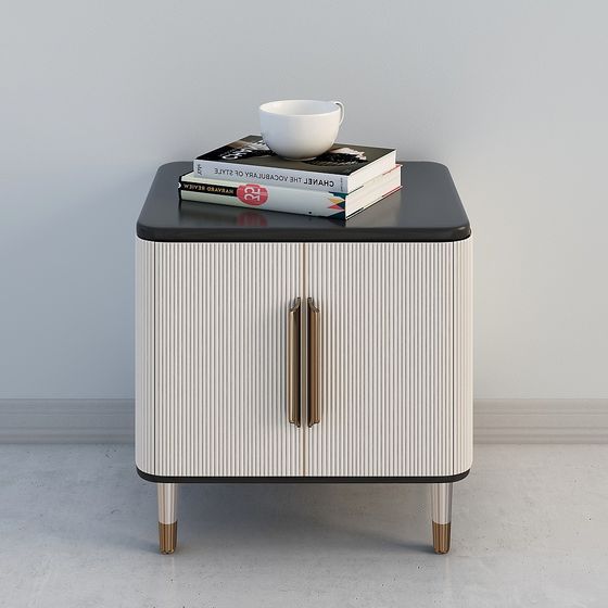 Urban Elegance Bedside Table 3D model for Modern Interiors