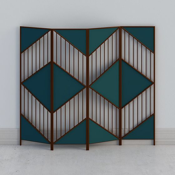 Geometric Low Polygon Room Divider 3D model