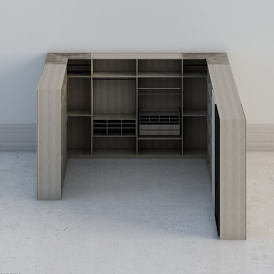 Minimalist Wardrobe 3D model for Modern Interiors