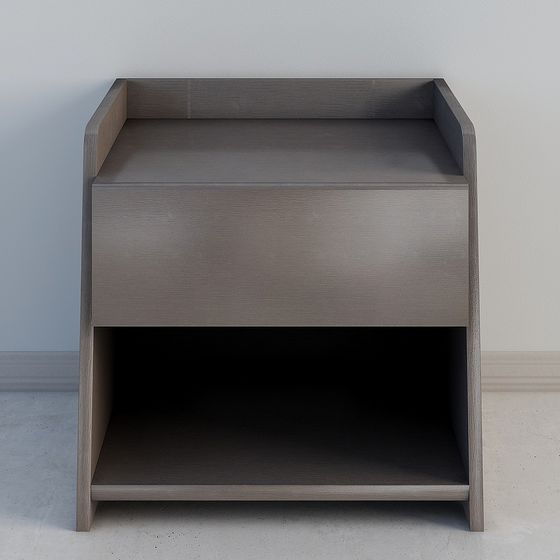 Modern Minimalist Bedside Table 3D Model