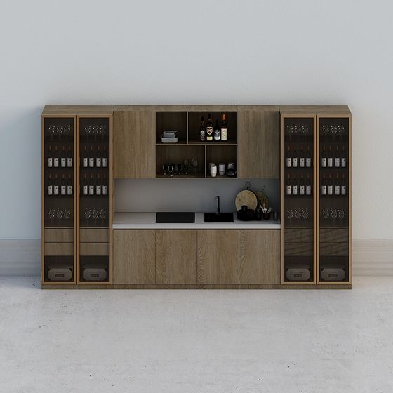 Wine Bar Cabinet 3D model