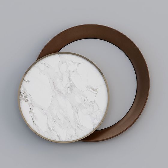 Stylish Marble Tray 3D model for Modern Designs