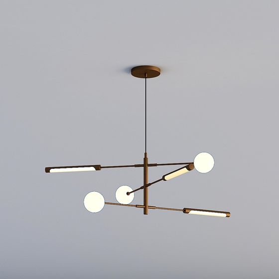 Geometric Pendant Light 3D model