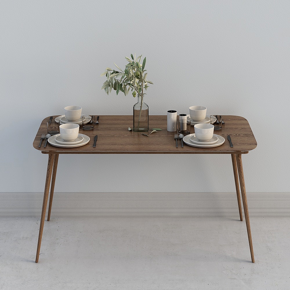 Minimalist Dining Table 3D model