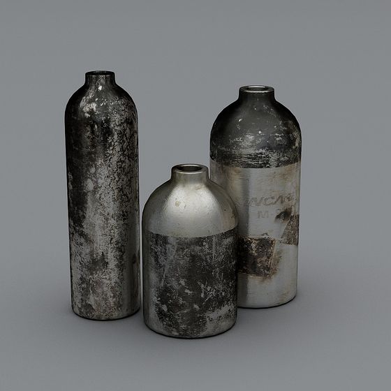 Retro Industrial Gas Cylinder 3D model