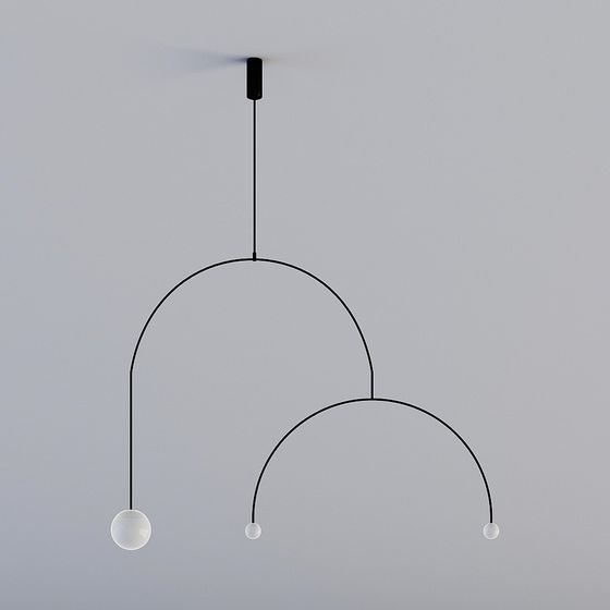 Hanging Art Light Fixture 3D model