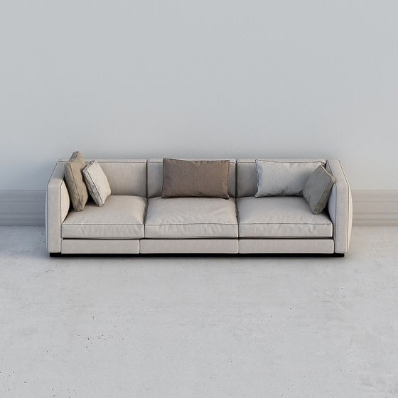 Modern Low-Polygon Sofa 3D model