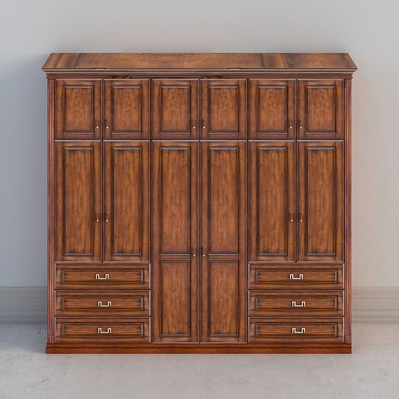 Chic Vintage Wardrobe 3D model for Modern Design