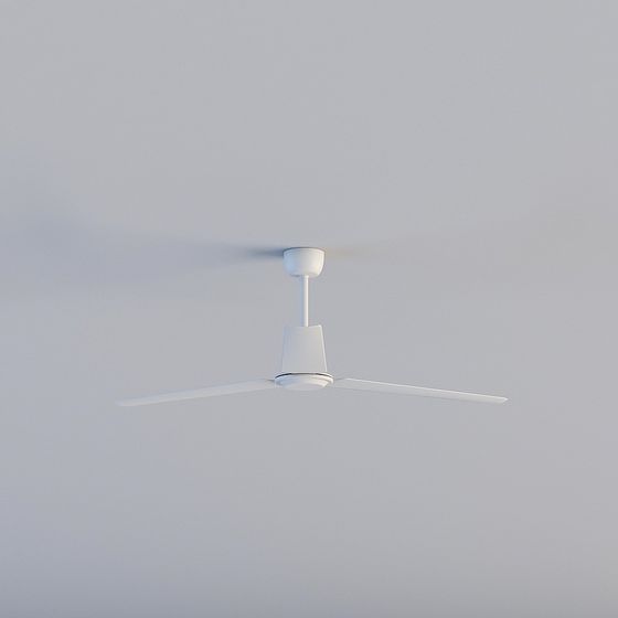 Gray Ceiling Fan Lamp 3D Model