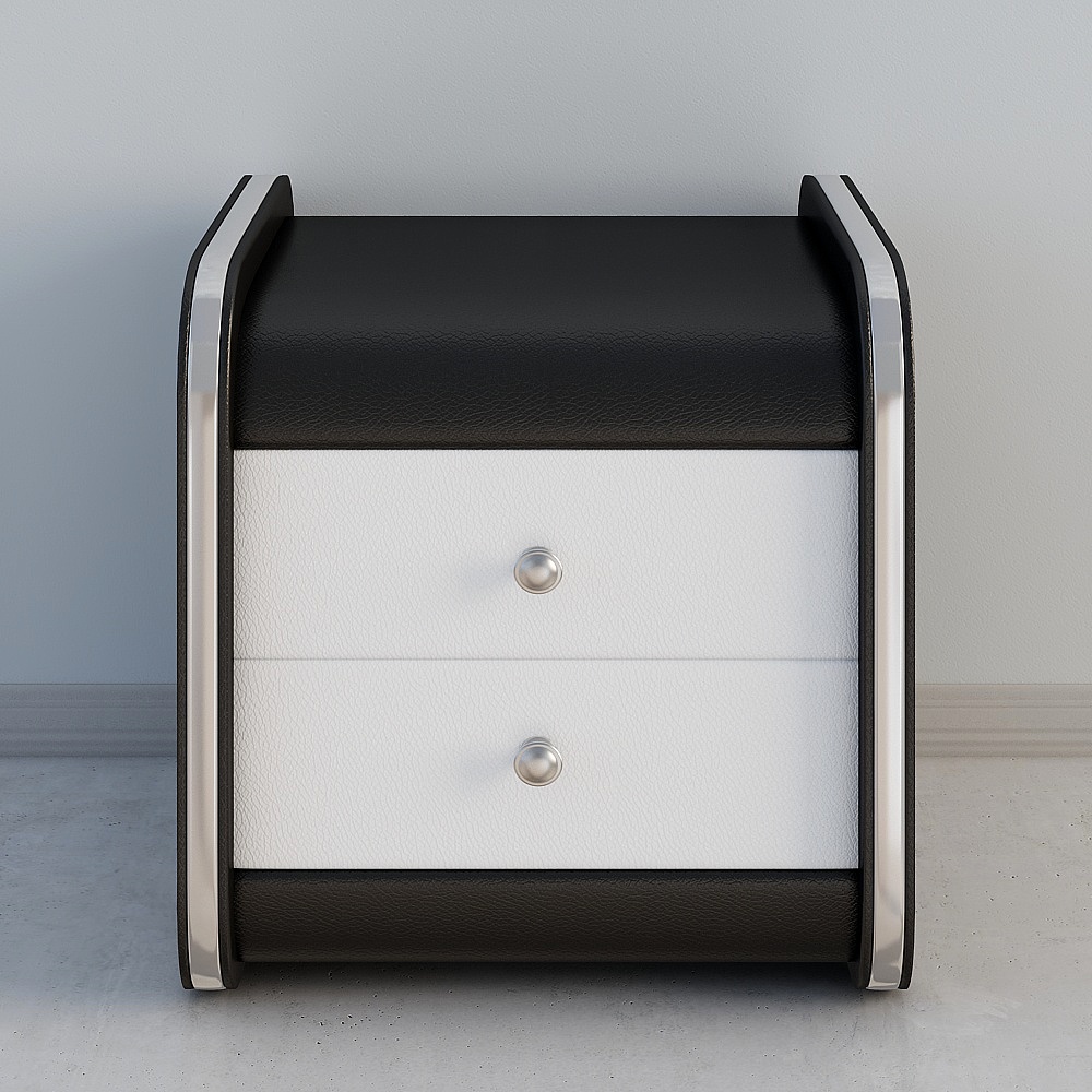 Mei Shangyou - Moderno - Letto in Pelle 801 - Comodino