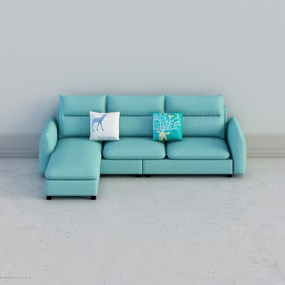 Cozy Corner 3D model Sofa for Modern Design