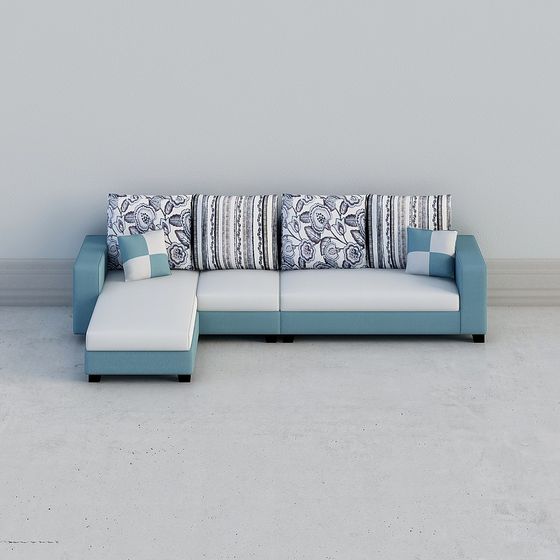 Elegant Low-Poly Sofa 3D model for Creative Projects