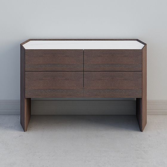 Urban Corner Side Cabinet 3D model for Creative Spaces