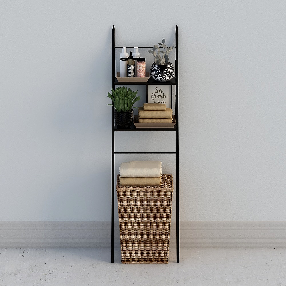 저장 선반 주방 저장 선반 다층 철제 책장 층간 거실 침실 공간 절약 바닥 발코니 꽃 선반