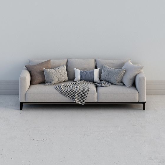Modern Low-Polygon Sofa 3D model
