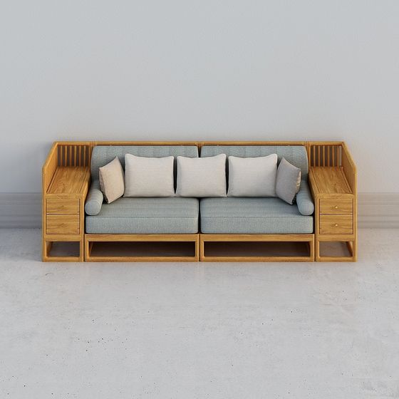 Urban Comfort Low-Poly Sofa 3D model