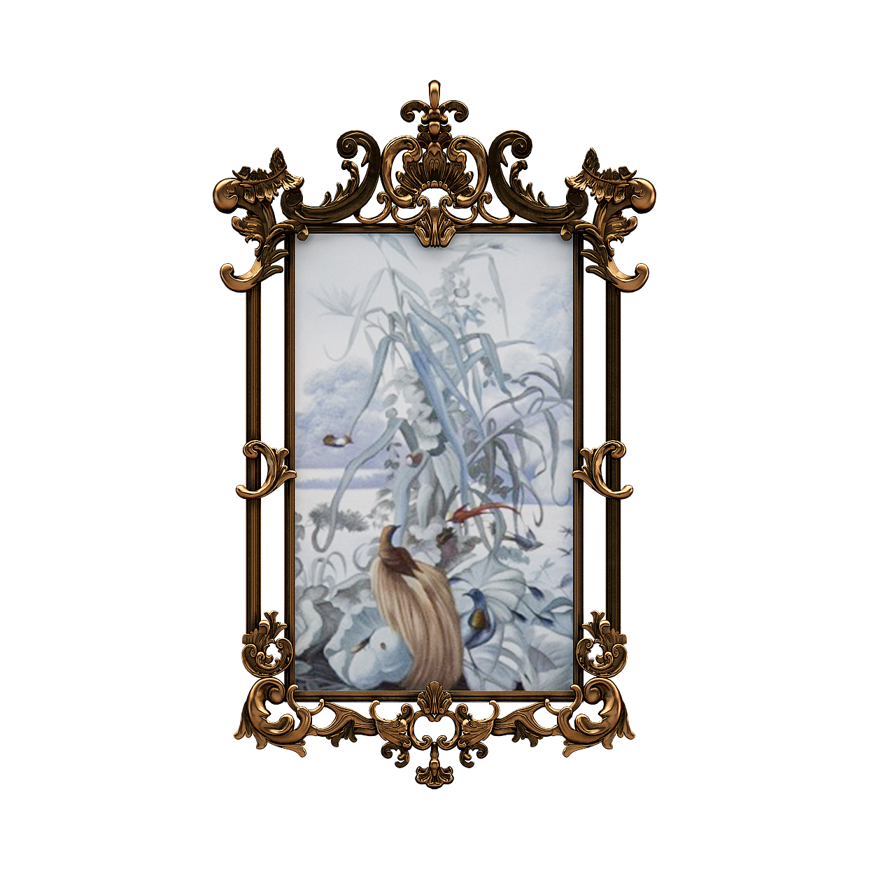 Classical Picture Frame 3D Model – Vintage Gold Design