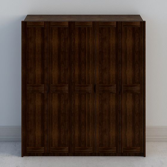 Minimalist Wooden Wardrobe 3D model