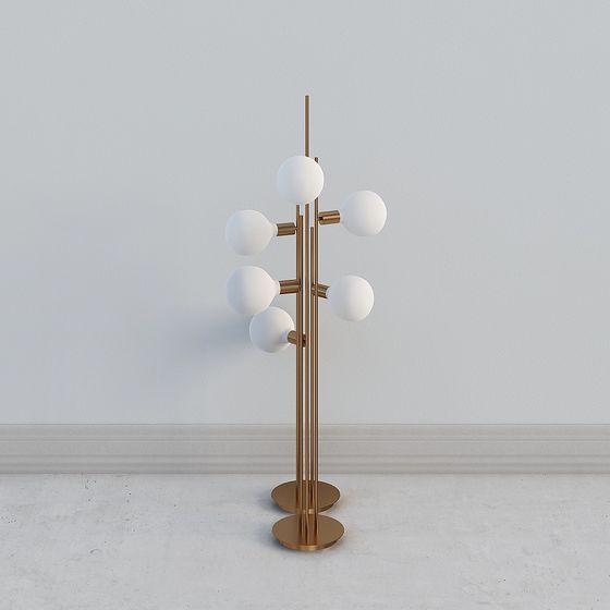 Sphere Tree Sphere Tree Lighting Fixture 3D Model – Modern Low Poly