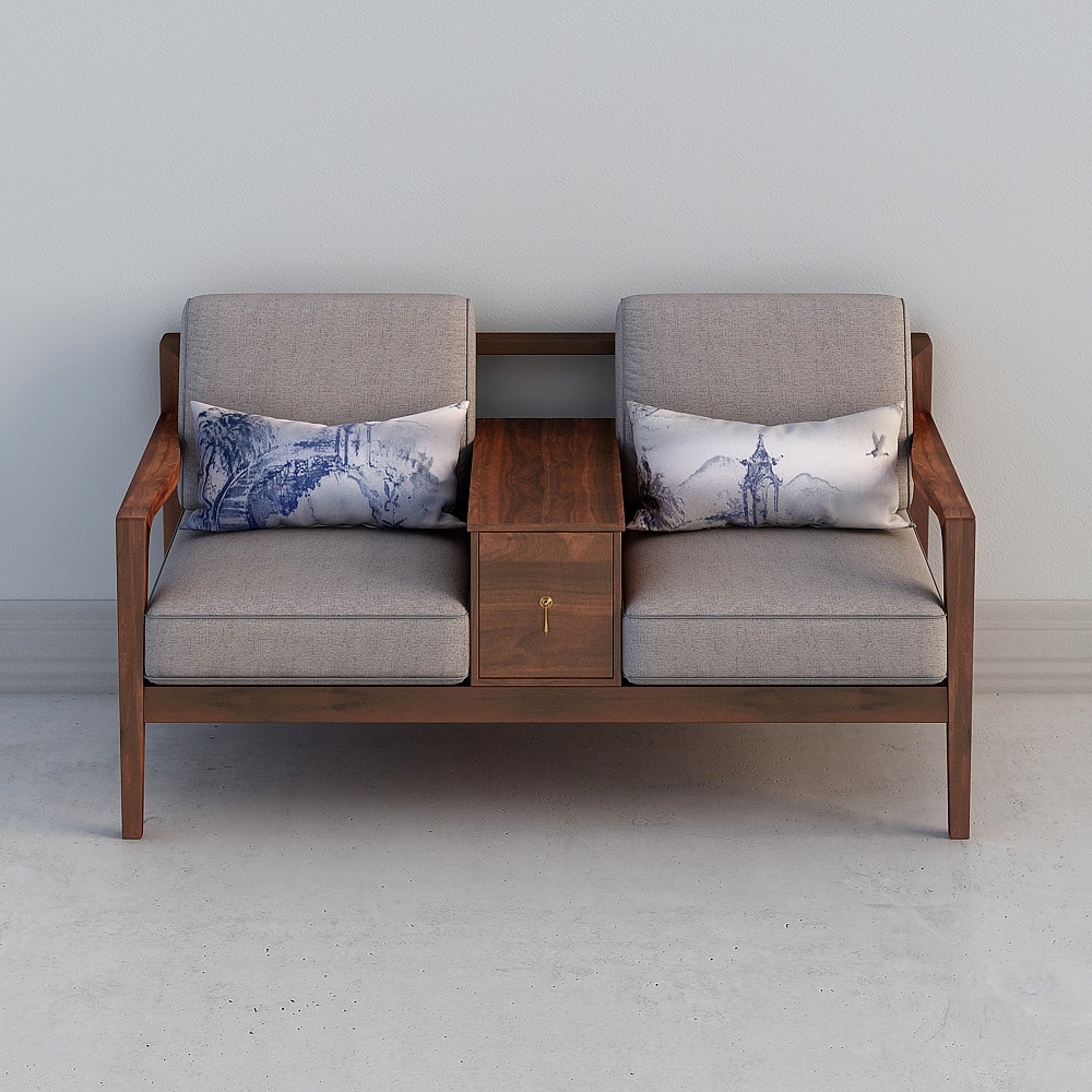 Sofá cuadrado Rh-805 de posición doble con cajón