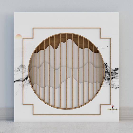 Artistic Low Poly Wall Decor 3D model